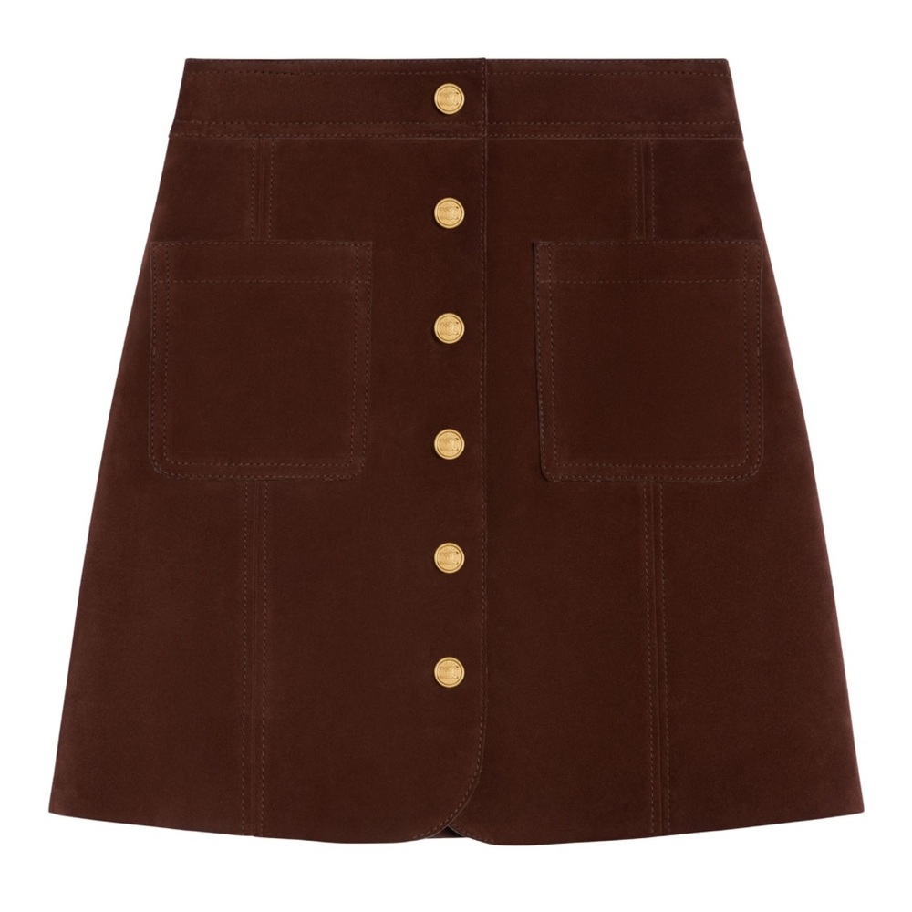 Celine Short Suede Triomphe Skirt
